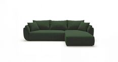 Canapé d’angle avec fonction couchage TOKYO vert droite