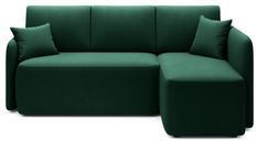 Canapé d’angle convertible 3 places TAKIN en tissu – 206 cm