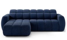 Canapé d’angle convertible 4 places tissu FENKA 288 cm – Assise électrique & têtières réglables