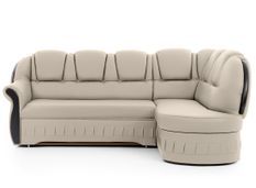 Canapé d'angle convertible avec rangement en simili cuir Majesté