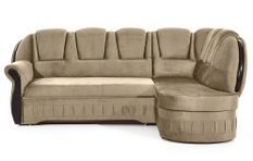 Canapé d'angle convertible avec rangement en velours Majesté