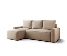 Canapé d’angle convertible SAVIO à gauche beige