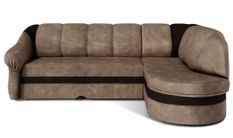 Canapé d'angle convertible SUNDY en velours avec coffre de rangement - 250 cm