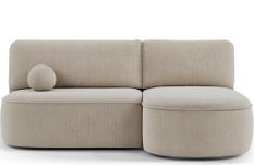 Canapé d’angle convertible VERNA en tissu – 220 cm