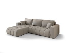 Canapé d'angle MILO PREMIUM Gauche en sénile beige avec fonction couchage