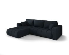 Canapé d'angle MILO PREMIUM Gauche en sénile bleu avec fonction couchage