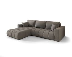 Canapé d'angle MILO PREMIUM Gauche en sénile gris avec fonction couchage