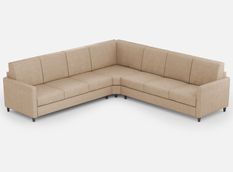 Canapé d'angle moderne italien tissu beige Korane - 5 tailles