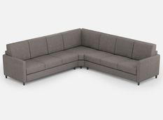 Canapé d'angle moderne italien tissu gris Korane - 5 tailles