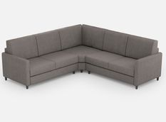 Canapé d'angle moderne italien tissu gris Korane - 5 tailles