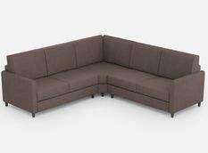 Canapé d'angle moderne italien tissu marron Korane - 5 tailles