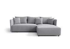 Canapé d’angle tissu convertible avec coffre MILAN