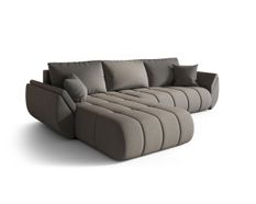 Canapé d'angle TOKYO PREMIUM Gauche en sénile gris avec fonction couchage