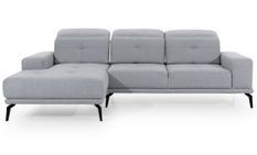 Canapé d’angle TORPILLE en tissu – 265 cm