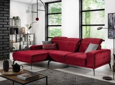 Canapé d’angle TORPILLE en velours – 265 cm