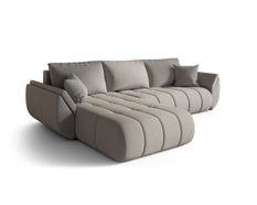 Canapé d’angle velours chenille convertible avec coffre ARCO