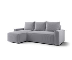 Canapé d’angle velours chenille convertible avec coffre NORE