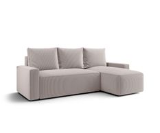 Canapé d’angle velours chenille convertible avec coffre NORE