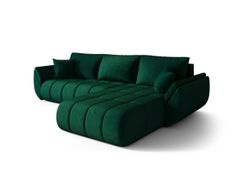 Canapé d’angle velours convertible avec coffre design moderne ARCO