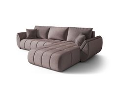 Canapé d’angle velours convertible avec coffre design moderne ARCO