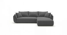 Canapé d’angle velours côtelé convertible avec coffre NOVA