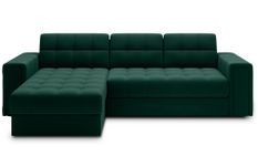 Canapé d’angle velours reversible et convertible Klumann – Élégance et praticité