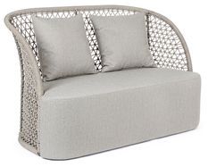 Canapé de jardin en aluminium gris Cam L 150 cm