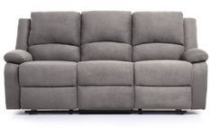 Canapé de relaxation électrique 3 places microfibre gris Confort