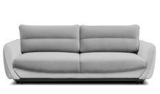 Canapé droit convertible 3 places tissu ZURIK 236 cm - Coffre de rangement & pieds métal noir