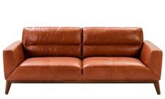 Canapé en cuir marron MURA – Élégance intemporelle, confort haut de gamme