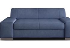 Canapé minimaliste 2/3 places tissu bleu turquin Plazo 190 cm