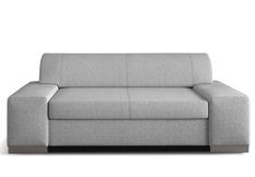 Canapé minimaliste 2/3 places tissu gris Plazo 190 cm