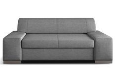 Canapé minimaliste 2/3 places tissu gris clair Plazo 190 cm