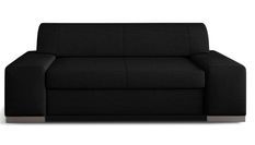 Canapé minimaliste 2/3 places tissu noir Plazo 190 cm