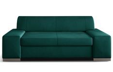 Canapé minimaliste 2/3 places velours vert pin Plazo 190 cm