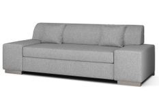 Canapé minimaliste 3/4 places tissu gris Plazo 210 cm