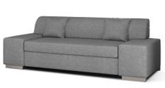 Canapé minimaliste 3/4 places tissu gris clair Plazo 210 cm