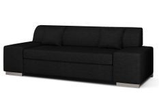 Canapé minimaliste 3/4 places tissu noir Plazo 210 cm