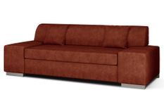 Canapé minimaliste 3/4 places tissu rouge brique Plazo 210 cm