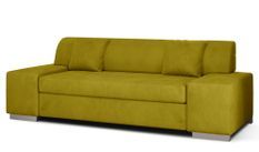 Canapé minimaliste 3/4 places velours vert anis Plazo 210 cm
