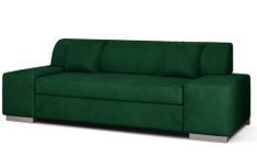 Canapé minimaliste 3/4 places velours vert foncé Plazo 210 cm