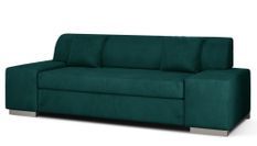Canapé minimaliste 3/4 places velours vert pin Plazo 210 cm