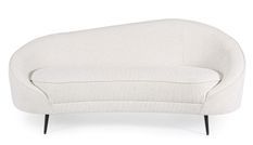 Canapé moderne 3 places KOSTA – Tissu polyester & pieds métal noir