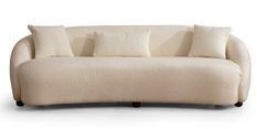 Canapé moderne 3 places tissu à bouclettes Oliver 230 cm