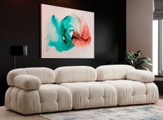 Canapé modulable 3 places BUBBLE en tissu – 288 cm