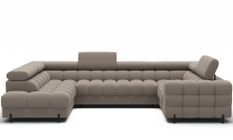 Canapé panoramique en U convertible KARBON avec coffre – Tissu 346 cm