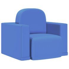 Canapé pour enfants 2 en 1 Bleu Similicuir