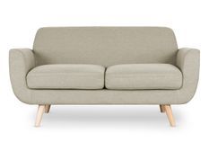Canapé scandinave 2 places tissu beige Annis