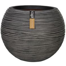 Capi Pot à fleurs Nature Rib rond 62x48 cm anthracite KOFZ271