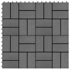 Carreaux de terrasse 22 pcs 30 x 30 cm 2 m² WPC Gris 2